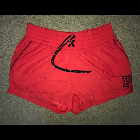 Vs Pink Red Windbreaker Shorts 